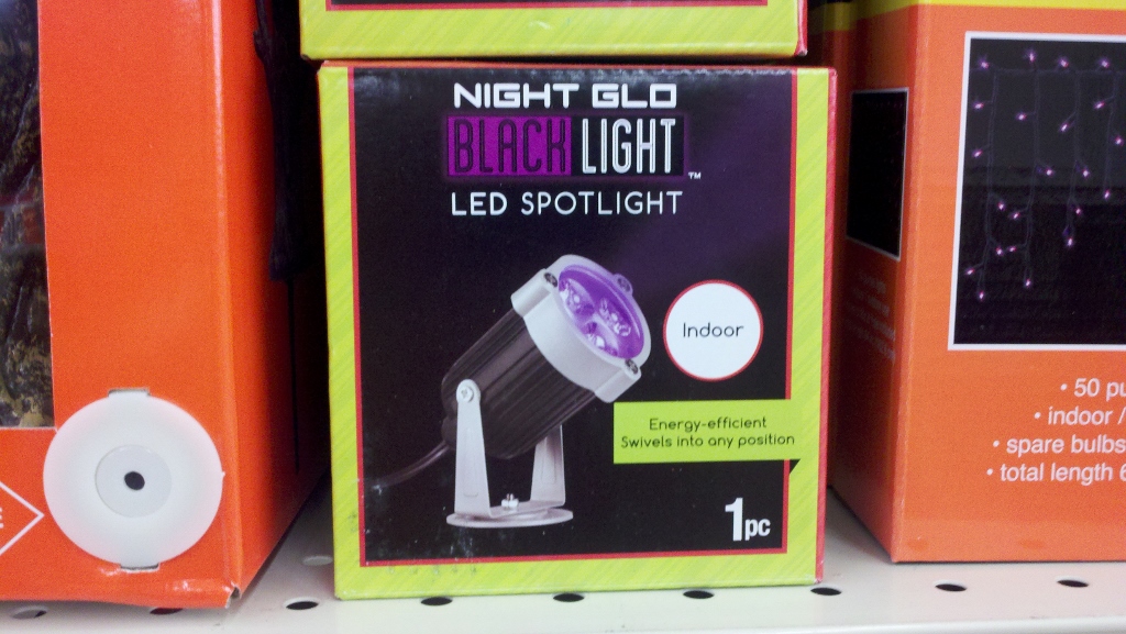 Big Lots UV LED spotlight